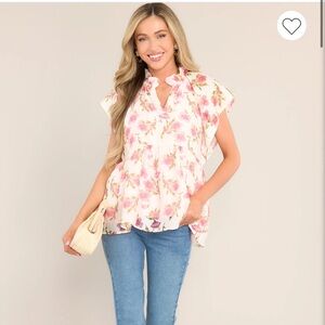 Floral peplum top Entro